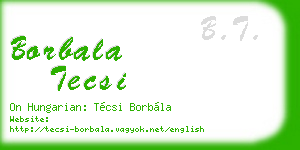 borbala tecsi business card
