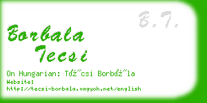 borbala tecsi business card